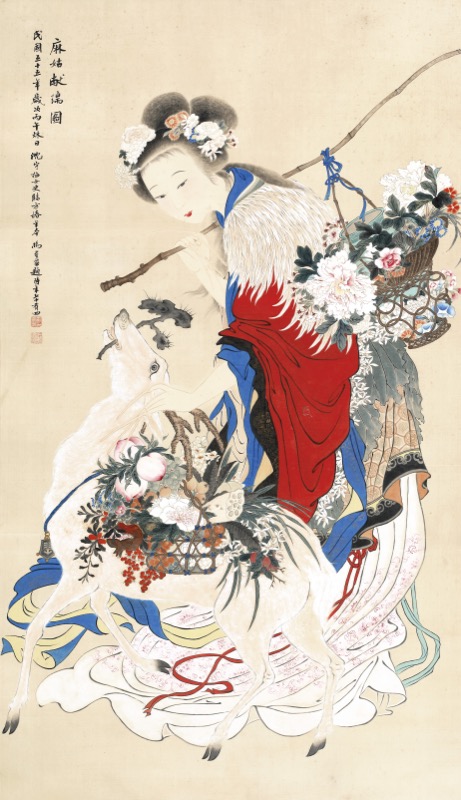 麻姑獻壽圖 by Rong Zuchun on artnet