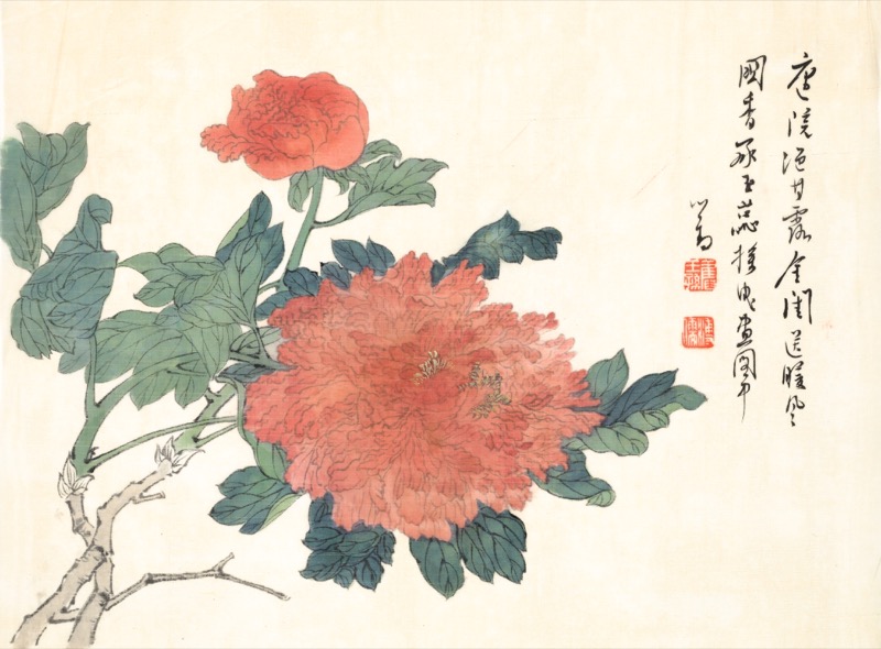 溥心畬-花中之王-金閨國香圖｜2021迎春- 帝圖拍賣- 領銜全台書畫文物類
