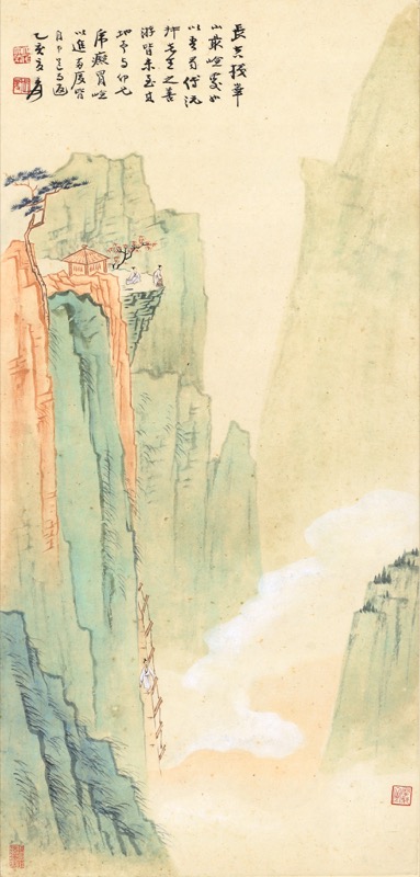 張大千国画“竹林七賢”骨董山水画 張大千国画“竹林七賢”骨董山水画