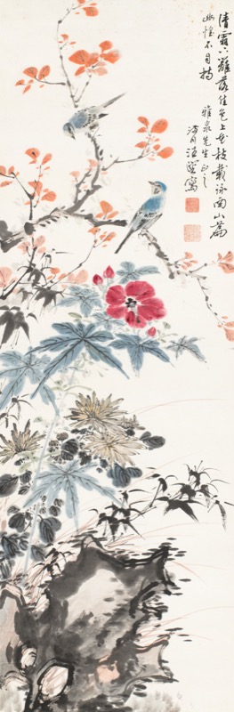 汪填生 花鳥圖 汪慎生-設色花鳥｜2023春季- 帝圖拍賣- 領銜全台書畫文物類第一拍賣品牌