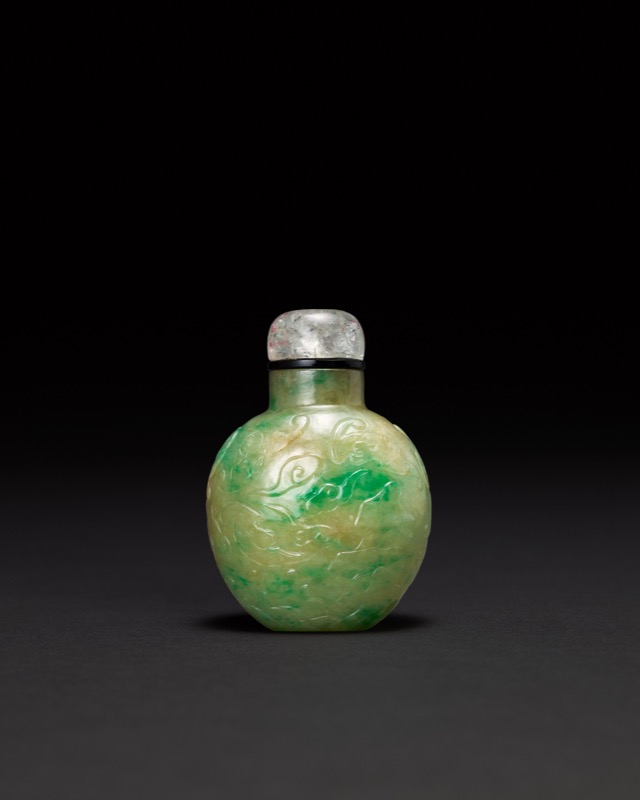 科学、自然 （1783） 翡翠 鼻煙壺風置物