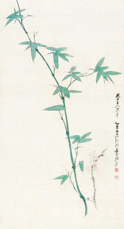 張大千 福音普照図 掛軸 手描き 張大千-工筆梅竹雙清圖｜2025夏季- 帝圖拍賣- 領銜全台書畫文物類第一