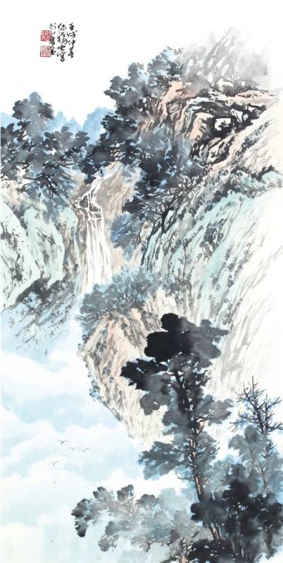 傅狷夫-松林飛瀑｜2015秋拍- 帝圖拍賣- 領銜全台書畫文物類第一拍賣品牌