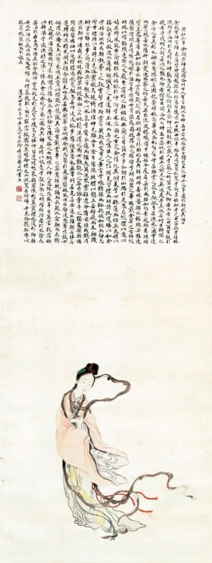 費丹旭 人物 清代名家： 费丹旭仕女画作欣赏