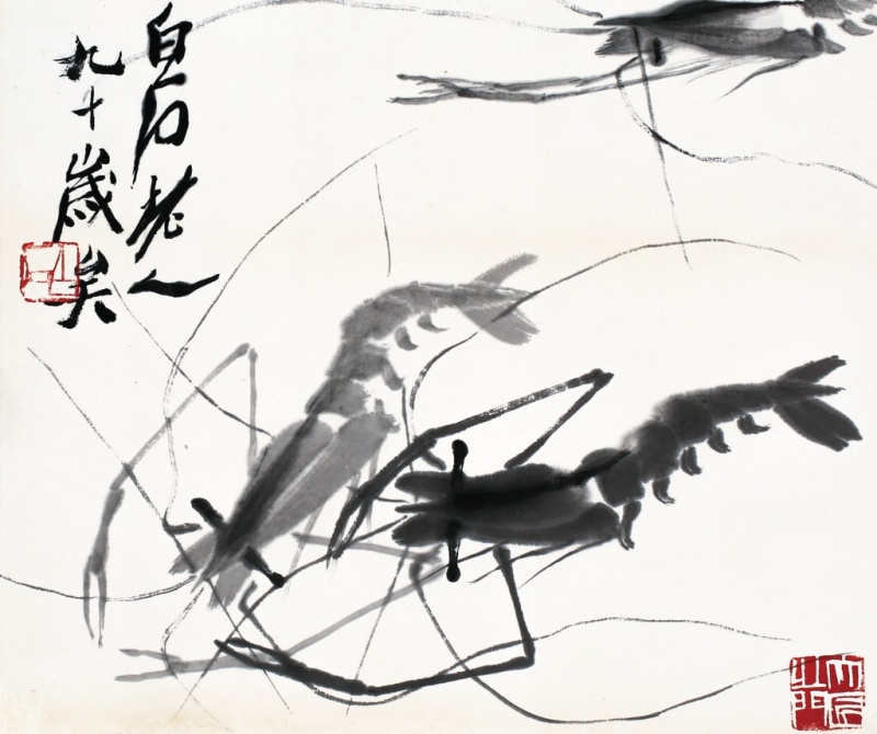齊白石-群蝦圖｜2017夏拍- 帝圖拍賣- 領銜全台書畫文物類第一拍賣品牌