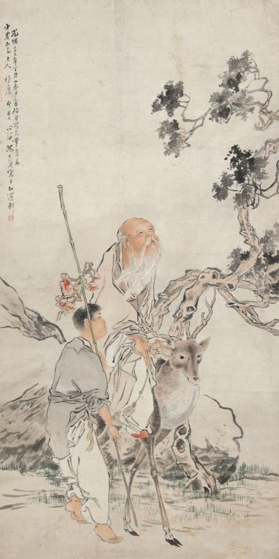 沈心海 人物 沈心海-仿新羅山人筆意｜2018夏拍- 帝圖拍賣- 領銜全台書畫文物