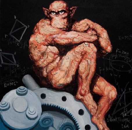 人的寓言-工業革命-油畫-100x100cm-2009