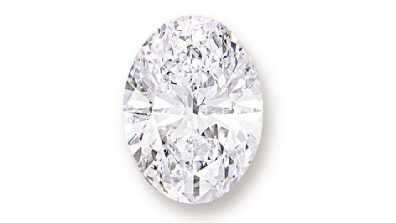 橢圓形鑽石重118.28卡拉，D 色無瑕。圖／擷取自蘇富比官網。