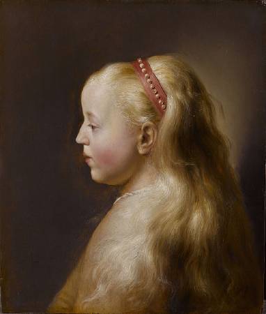 列文斯《少女輪廓》（Young Girl in Profile），1629-1630。