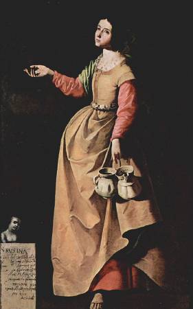 Francisco Zurbarán, Saint Rufina。圖/取自Wikipedia。