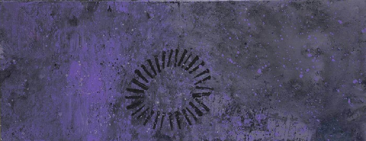 顏頂生,黃金之花(三),壓克力顏料.畫布,145.5x56cm,2014