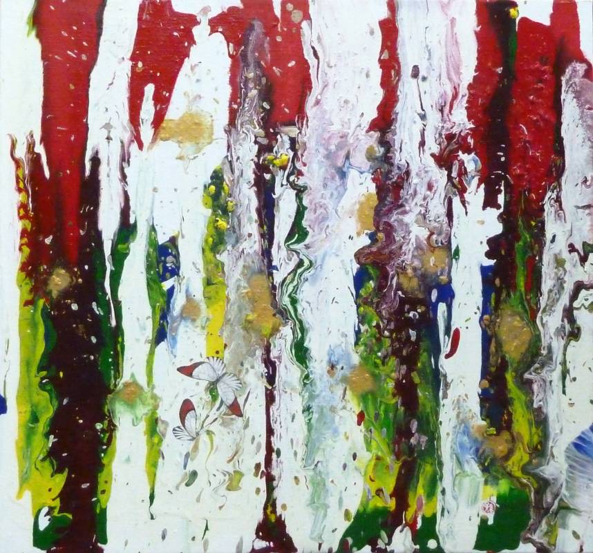 楓的訊息, 2014, 油彩、畫布, 53×53cm, 藝術家自藏