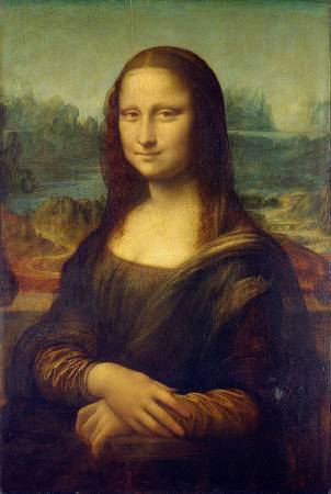 達文西《蒙娜麗莎的微笑》，收藏於羅浮宮。圖/取自英文維基百科。