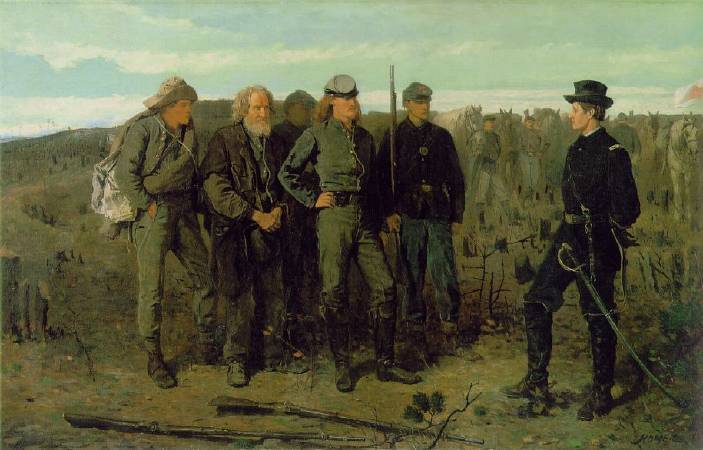 荷馬《來自前線的犯人》（Prisoners from the Front），1866。圖/取自wikiart。