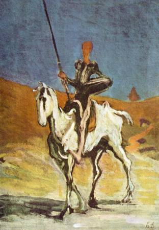 Honoré Daumier，《Don Quixote and Sancho Pansa》。圖/取自wikiart。