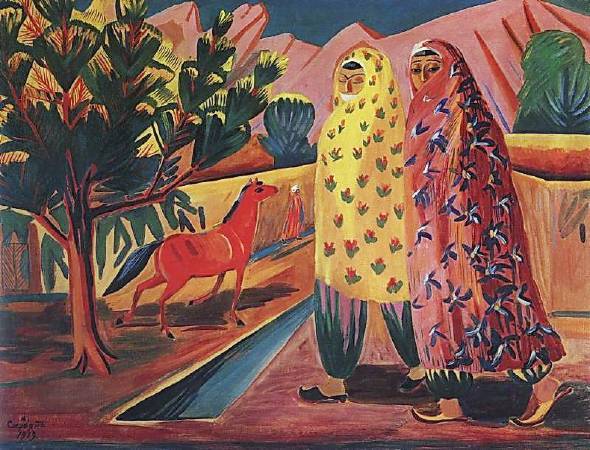 Martiros Saryan，《red horse》，1919。圖/取自wikiart。