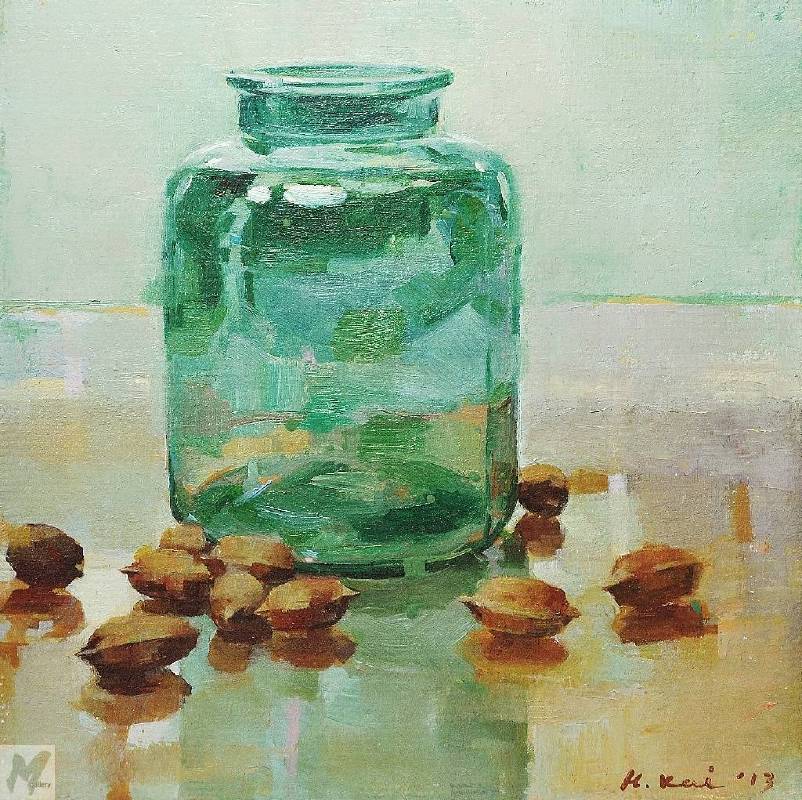 黃揚凱，《老玻璃罐與野生核桃》，2013。