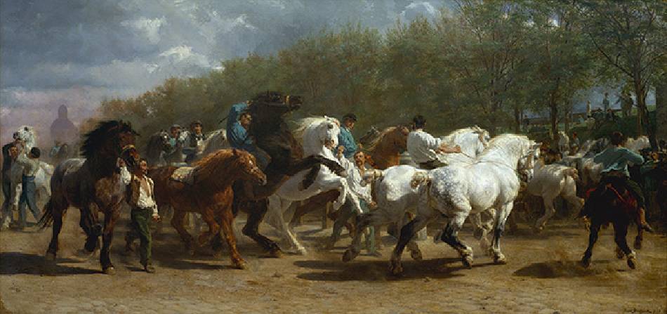 Rosa Bonheur，《The Horse Fair》。圖/取自metmuseum。