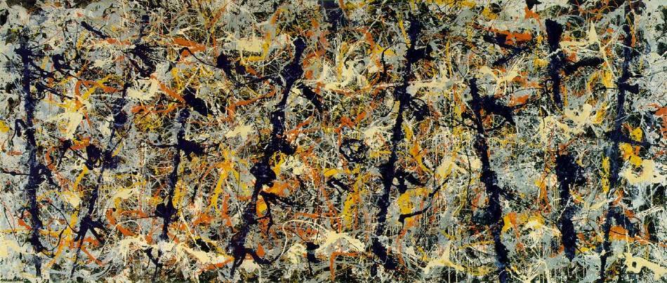 Jackson Pollock，《Blue-Poles》。圖/取自Wikiart