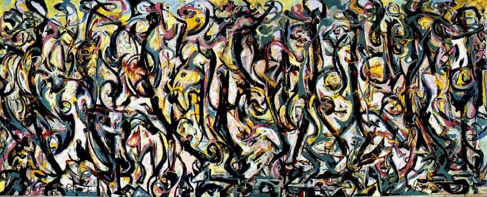 Jackson Pollock，《Mural》。圖/取自Wikiart