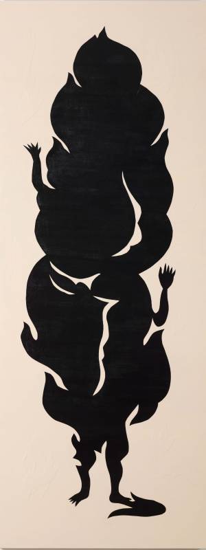 吳耿禎，《黑剪紙No.3─畫布系列》，2015。