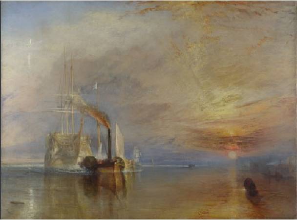 J.M.W.Turner，《The Fighting Temeraire》，1839。圖/取自Wikipedia。