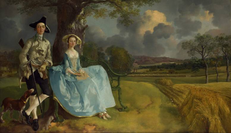 Thomas Gainsborough，《Mr. and Mrs. Andrews》，1750。圖/取自Wikipedia。