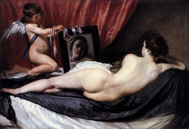 Diego Velázquez，《Venus at her Mirror》，1649-51。圖/取自wikiart