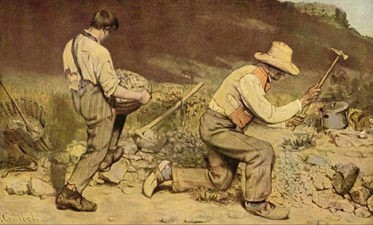 Gustave Courbet，《The Stone Breakers》，1849。圖/取自wikiart