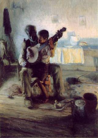 Henry Ossawa Tanner，《The Banjo Lesson》，1893。圖/取自wikiart