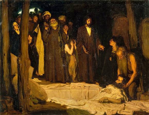 Henry Ossawa Tanner，《The Resurrection of Lazarus》，1896。圖/取自wikiart