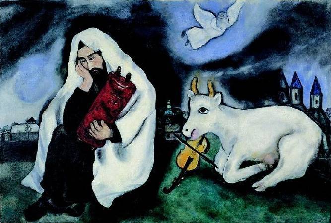 Marc Chagall，《Solitude》，1933。圖/取自 wikiart。