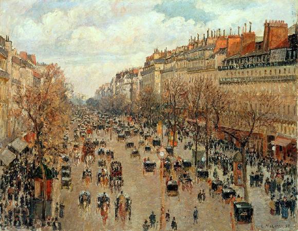 Camille Pissarro，《Boulevard Montmartre Afternoon Sun》，1897。