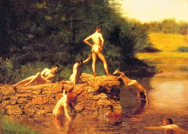 Thomas Eakins，《The Swimming Hole》，1883。