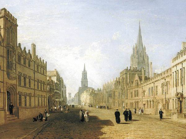 透納《牛津高街》。圖/取自Oxford History。