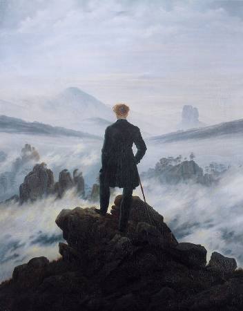 佛列德利赫，《霧海上的旅人》，1818。