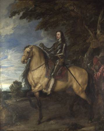 范戴克，《騎馬的查理一世》，1637-1638。圖/取自Wikipedia。