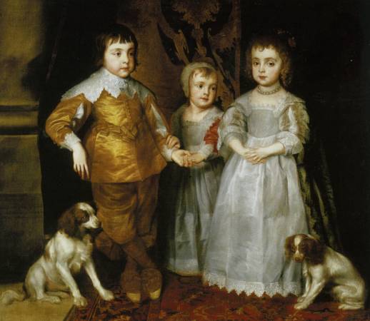 范戴克，《查理一世的三個孩子》，1635。圖/取自Wikiart。