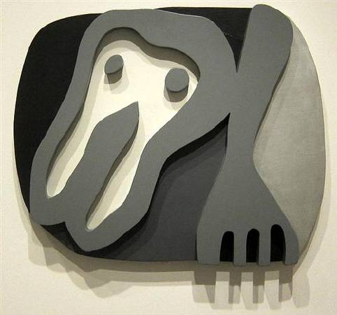 Jean Arp，《Shirt Front and Fork》，1922。