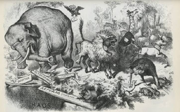 托馬斯•納斯特，《第三個任期的驚慌》，1874。