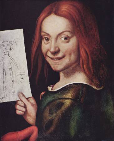卡洛托《孩子與圖畫的肖像》。圖/取自Wikipedia。