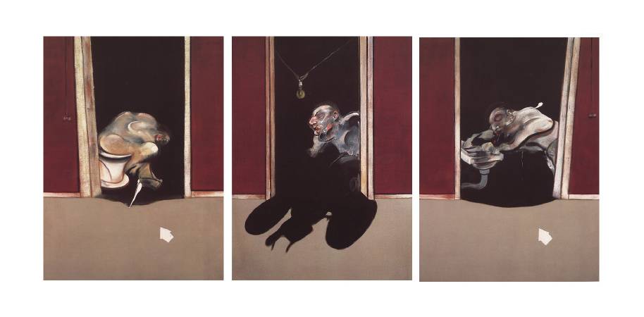 培根《1973年五月至六月的三聯畫》。