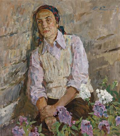 葉列梅耶夫，《妻子與花》，1992年。