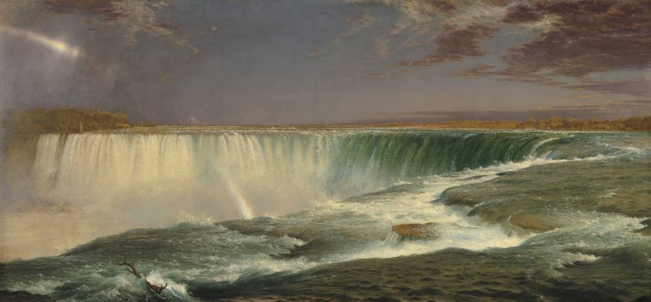丘奇，《尼加拉瀑布》，1857 。圖/取自Wikipedia。