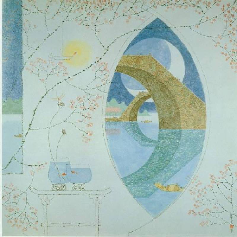 陳其寬,江南夜,62x62cm,石版畫,1996