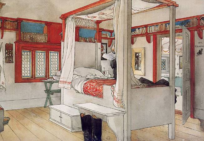 拉森，《父親的房間》，1895。