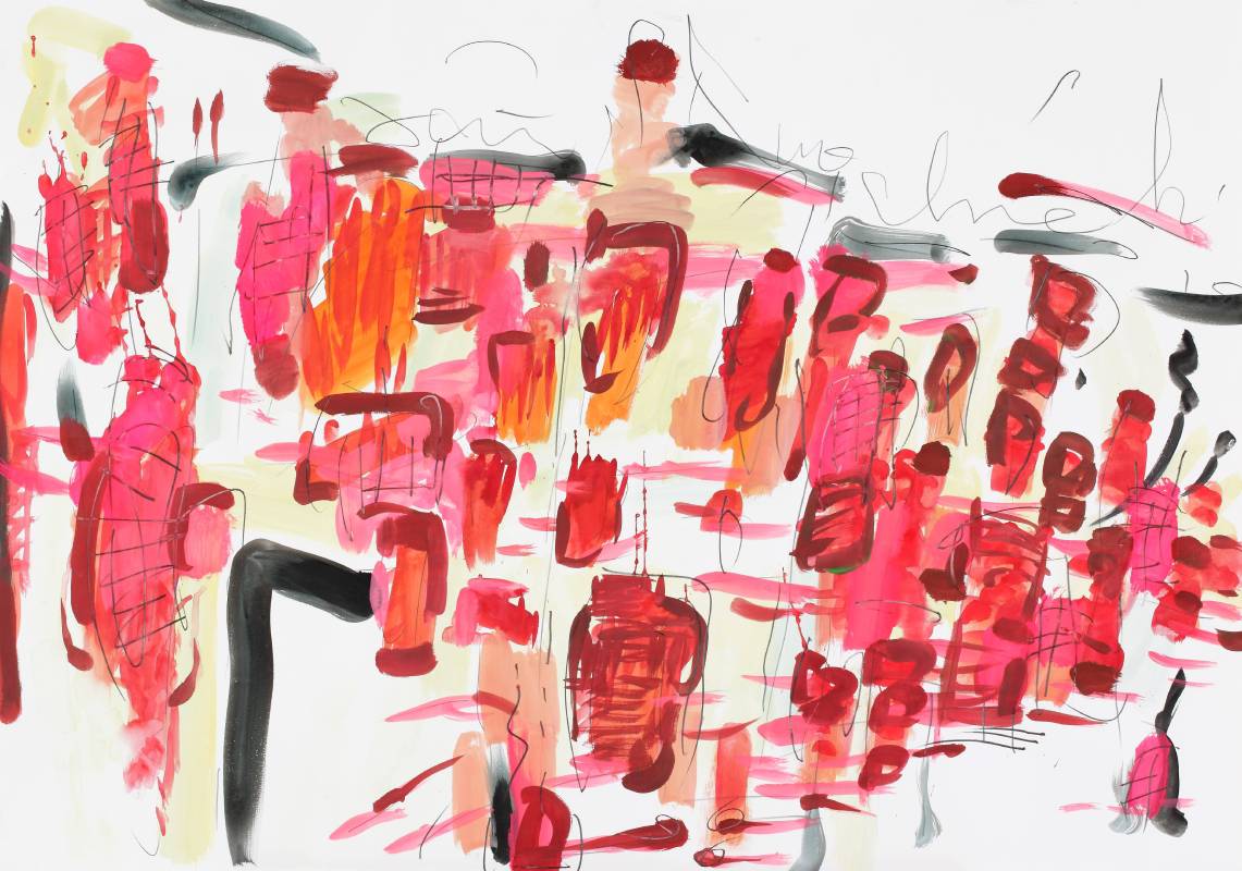 紅窗門街,2015,70x100cm,水彩、鉛筆、紙