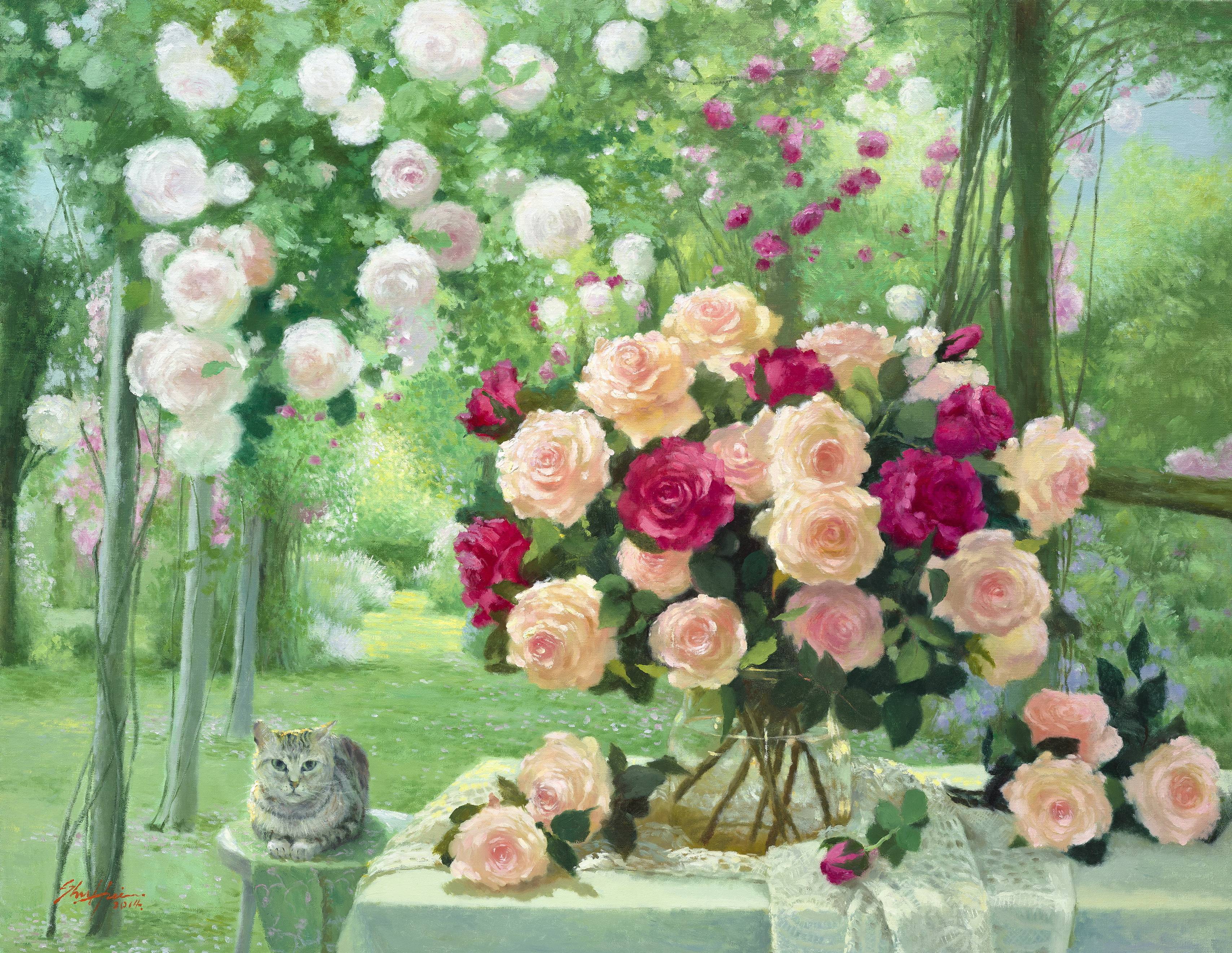 楊淑惠 玫瑰風情 2014 油彩 50F