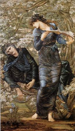 伯恩-瓊斯，《The Beguiling of Merlin》，1874年。圖/取自Wikipedia。