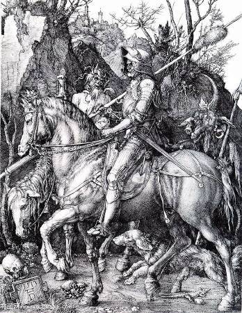 《騎士、死神與惡魔》, Albrecht Duerer。